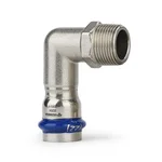 Угольник VARMEGA раструбный Inox Press НР 22x3/4" 2