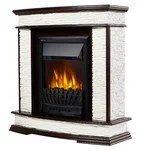 Портал Firelight Scala Classic камень сланец скалистый белый, шпон тёмный дуб 1