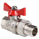 Кран шар. Valtec VT.227.N.06 BASE ВН 1" с американкой бабочка 1