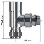 Набор термостатический осевой Royal Thermo Design Pro 15мм М30х1,5 (Хром) 6