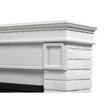 Портал Firelight Bricks 30 камень белый, белая эмаль 3