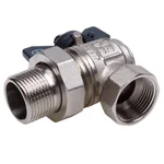 Кран шаровой AQUALINK со сгоном угловой FM 1/2 LU B гайка-штуцер бабочка (100/10) 6