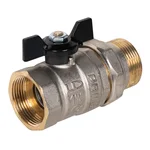 Кран шаровой латунный LD 47.32.В-ГШ.Б Ду 32 Ру 25 (бабочка с бир.) 2