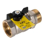 Кран шаровой латунный LD 47.32.В-ГШ.Б Ду 32 Ру 25 (бабочка с бир.) 7