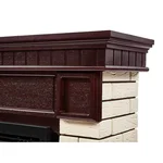 Портал Firelight Bricks 25 камень бежевый, шпон темный дуб 4