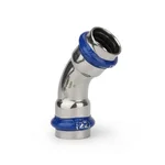 Угольник VARMEGA 45гр. двухраструбный Inox Press 28x28 2