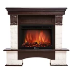 Портал Firelight Forte 25S камень белый, шпон темный дуб 2