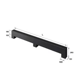 Конвектор напольный Royal Thermo STEP-180/130/2900-3-N-BL-LG-BL 2