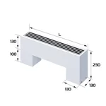 Конвектор напольный Royal Thermo STEP-130/130/500-2-N-WT-LG-NA 2