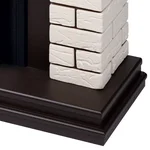 Портал Firelight Bricks Classic камень бежевый, шпон темный дуб 5