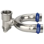 Водорозетка VARMEGA раструбная Inox Press ВР проходная 15x1/2" 1