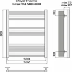 Полотенцесушитель Royal Thermo Casa П14 500х800 стальной 8