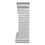 Каминокомплект: Очаг Electrolux EFP/P-2520LS N, портал Bricks 25 камень белый, белая эмаль 4