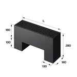 Конвектор напольный Royal Thermo STEP-180/180/500-3-N-BL-LG-BL 2