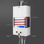 Колонка газовая Ballu GWH 10 Fiery Glass Carbon 13